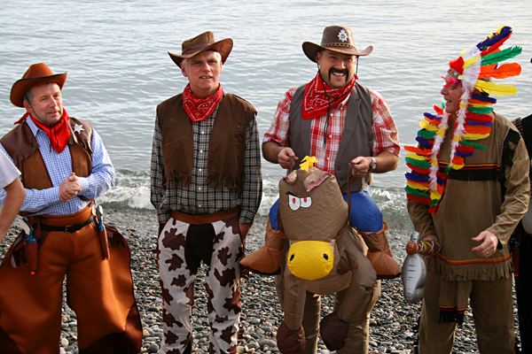 Cowboys and Indians at Laxey Dip